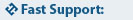 Fast Support: 